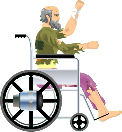 Old Wheel Chair Guy (Happy Wheels) Minecraft Skin